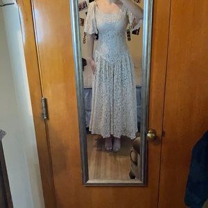 1950s style vintage lace wedding dress